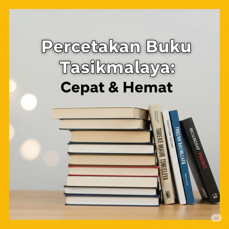 Percetakan Buku Tasikmalaya: Solusi Cepat dan Hemat untuk Semua Jenis Buku