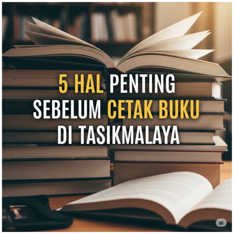 5 Hal yang Harus Kamu Ketahui Sebelum Cetak Buku di Tasikmalaya
