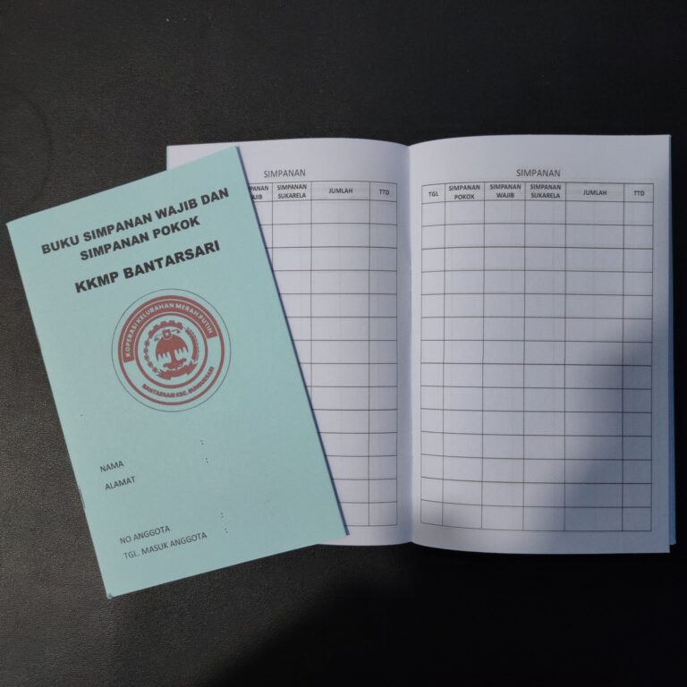 Buku Simpanan yang Mencerminkan Kredibilitas Koperasi: Cetak di Tasikmalaya