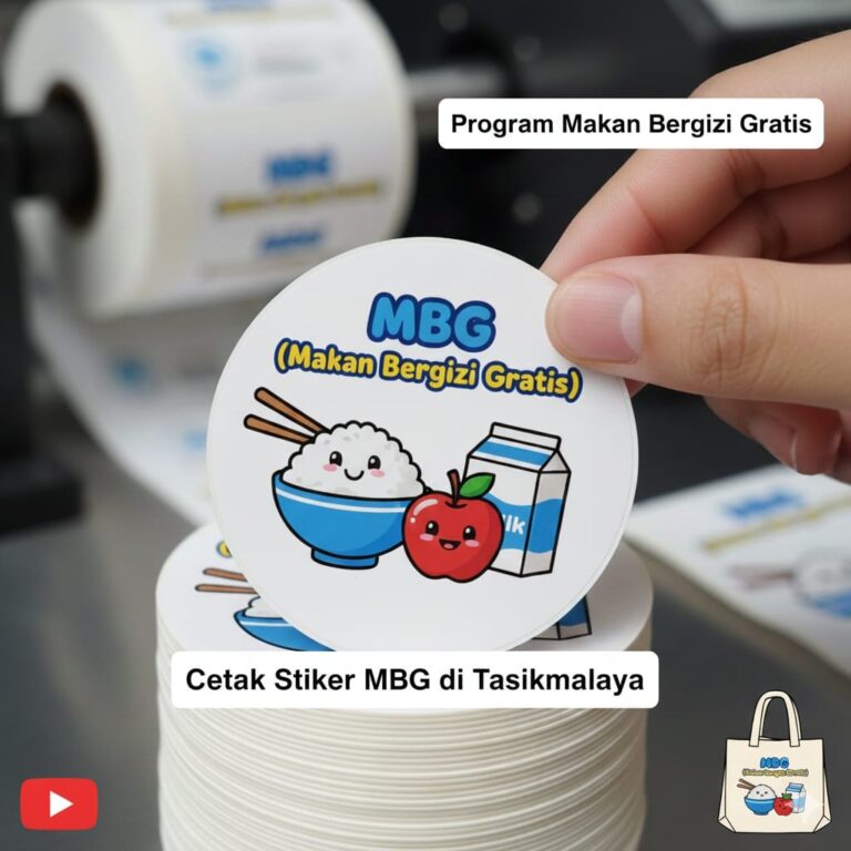 Cetak Stiker MBG Berkualitas di Tasikmalaya, Cocok untuk Program Makan Bergizi Gratis