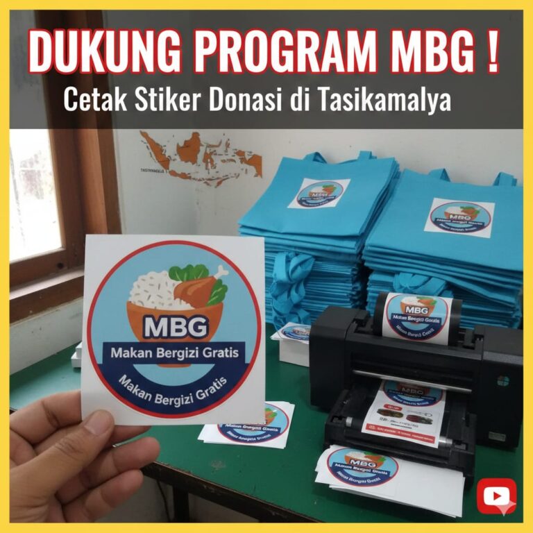 Mendukung Program MBG Lewat Cetak Stiker di Tasikmalaya