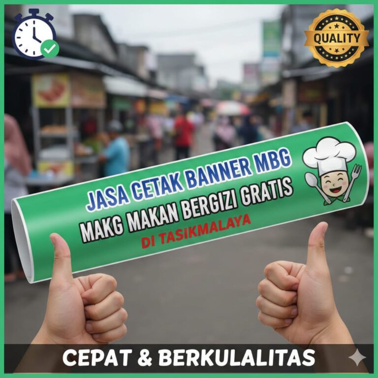 Jasa Cetak Banner MBG Makan Bergizi Gratis di Tasikmalaya, Cepat dan Berkualitas