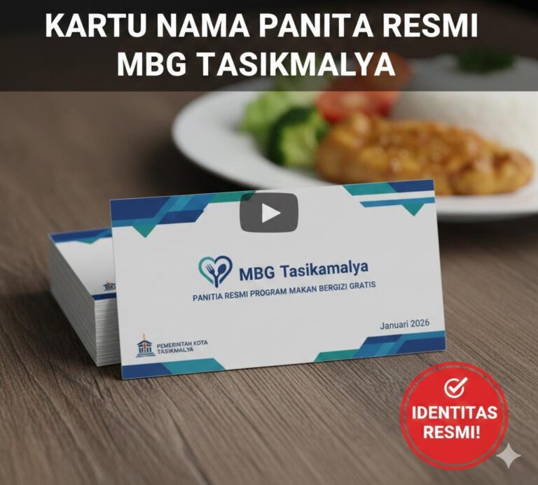 Kartu Nama Panitia MBG Tasikmalaya sebagai Identitas Resmi Program Makan Bergizi Gratis
