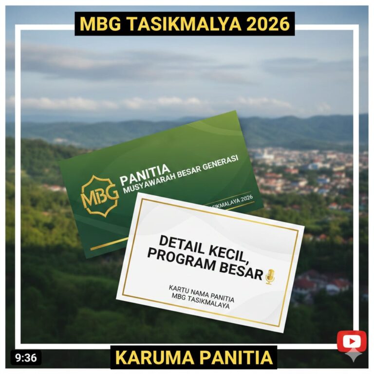 Kartu Nama Panitia MBG, Detail Kecil untuk Program Besar di Tasikmalaya