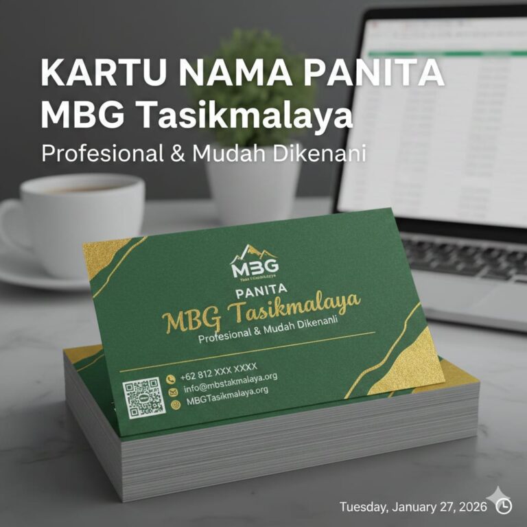 Kartu Nama Panitia MBG Tasikmalaya yang Profesional dan Mudah Dikenali