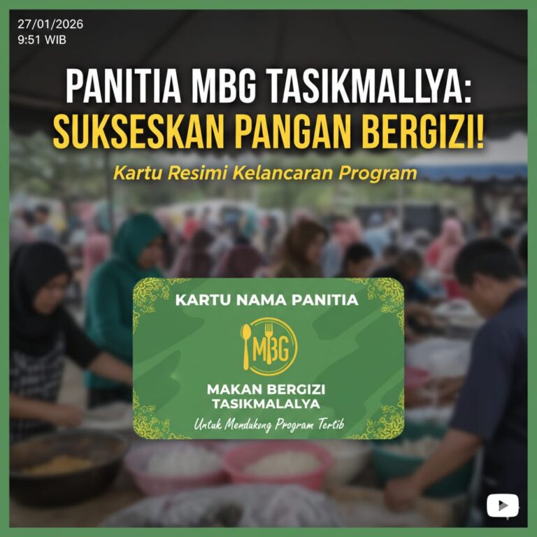 Kartu Nama Panitia MBG Tasikmalaya untuk Mendukung Pelaksanaan Program yang Tertib