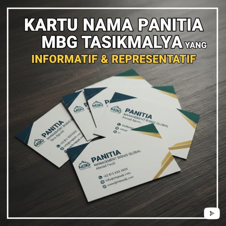 Desain Kartu Nama Panitia MBG Tasikmalaya yang Informatif dan Representatif