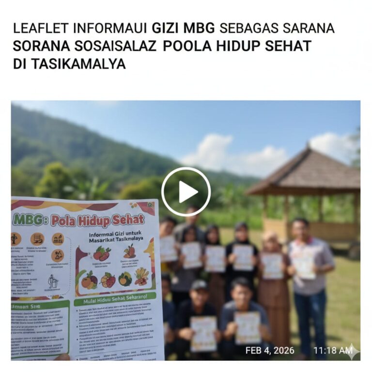 Leaflet Informasi Gizi MBG sebagai Sarana Sosialisasi Pola Hidup Sehat di Tasikmalaya