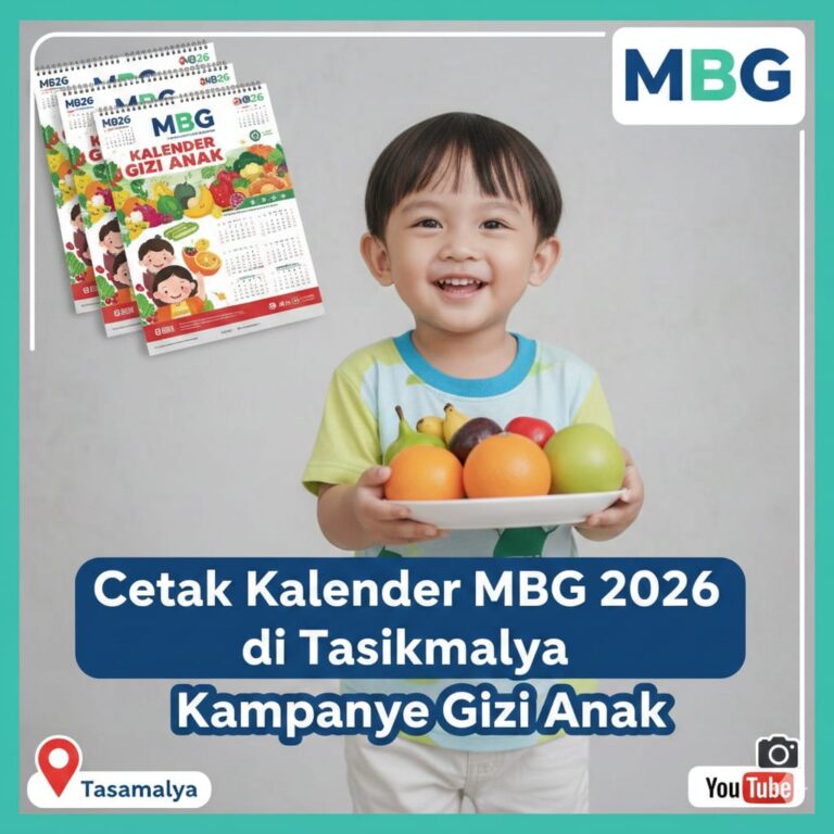 Cetak Kalender MBG 2026 di Tasikmalaya untuk Kampanye Gizi Anak
