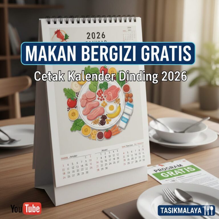 Cetak Kalender Dinding 2026 Bertema Makan Bergizi Gratis di Tasikmalaya